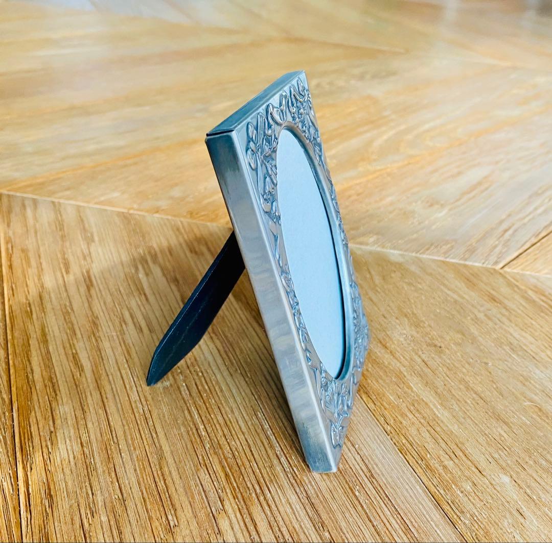 フランスアンティーク 写真立て リボン フラワー フォトスタンド