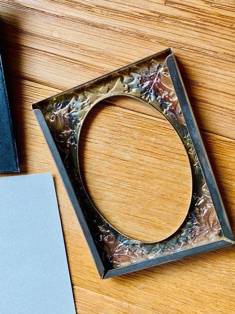 フランスアンティーク 写真立て リボン フラワー フォトスタンド