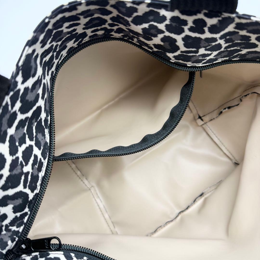 【極美品】エルベシャプリエ 1027F ナイロン舟型トートバッグMパンサーブラン