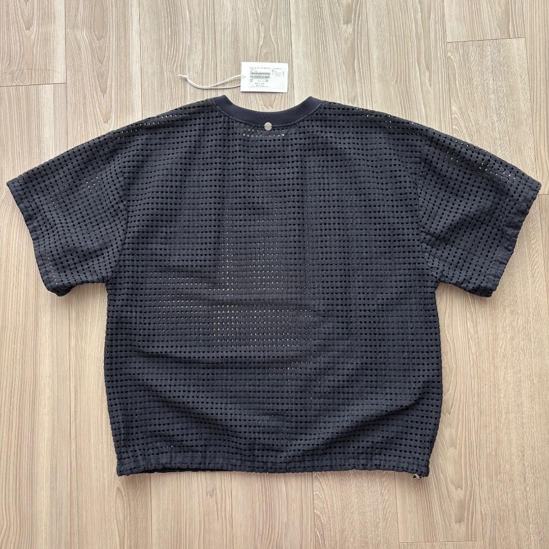 CALMER 2025SS ドットジャカードブラウス ネイビー