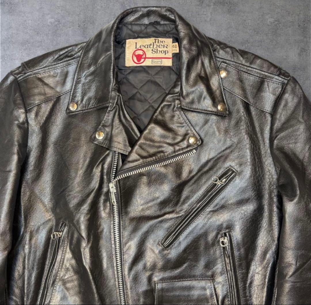 70's 〜 Sears ダブル ライダース ジャケット 40 REG. L