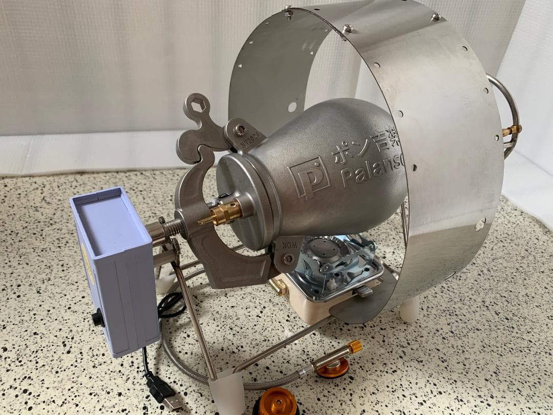 ポン菓子機 6合用のポン吉楽 電動式セット 5つの安全設計 圧縮式焼き栗機