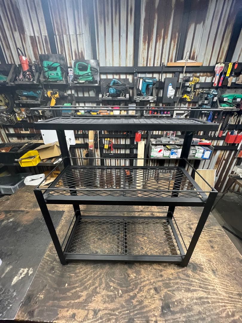 【３台までの特別価格sale】3段幅600mmアイアンシェルフ 植物棚