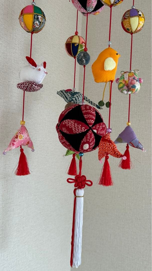 ちりめん細工　吊るし飾り　玉飾り 雛飾り　吊るし雛　下げもん　ハンドメイド