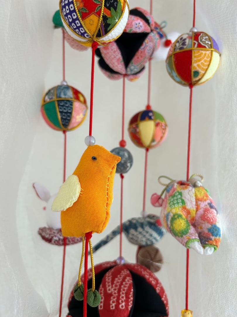 ちりめん細工　吊るし飾り　玉飾り 雛飾り　吊るし雛　下げもん　ハンドメイド