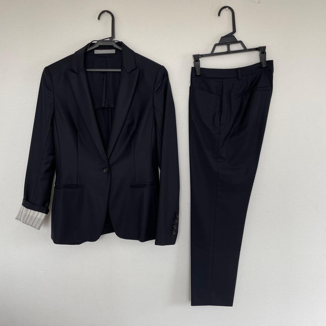 美品theory luxeセオリーリュクEXECUTIVE ネイビー38/36