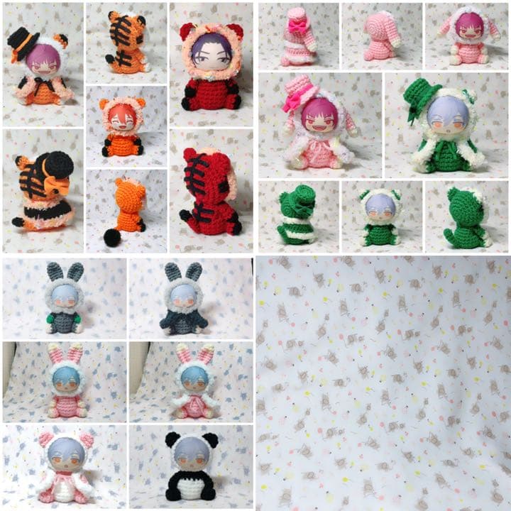 お座り①／オーダー制作 ハンドメイド おまんじゅうにぎにぎマスコット 着ぐるみ