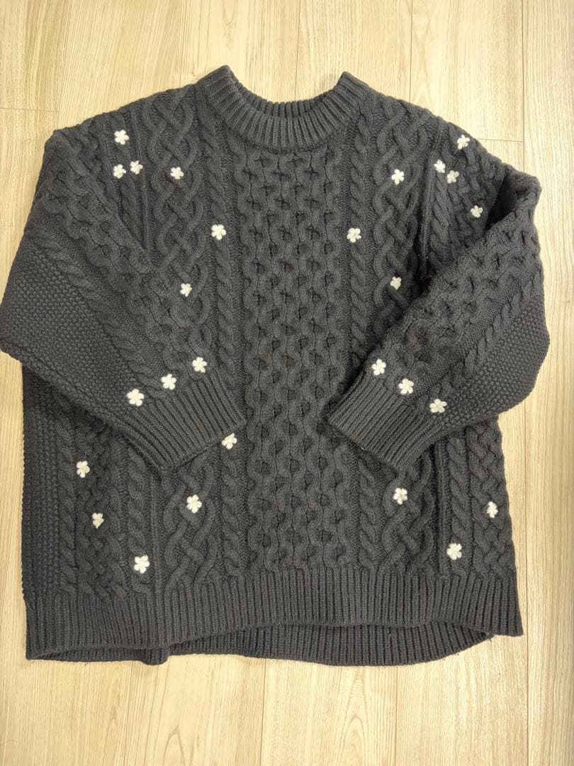 gypsohila GPG-538 Floral Cable Knit 美品