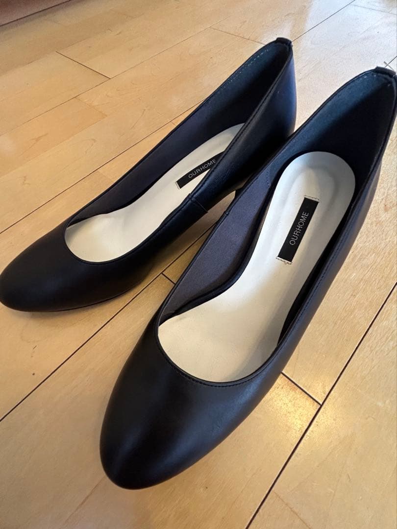 OURアワーホーム　フォーマルに使えるレザーパンプス24.5