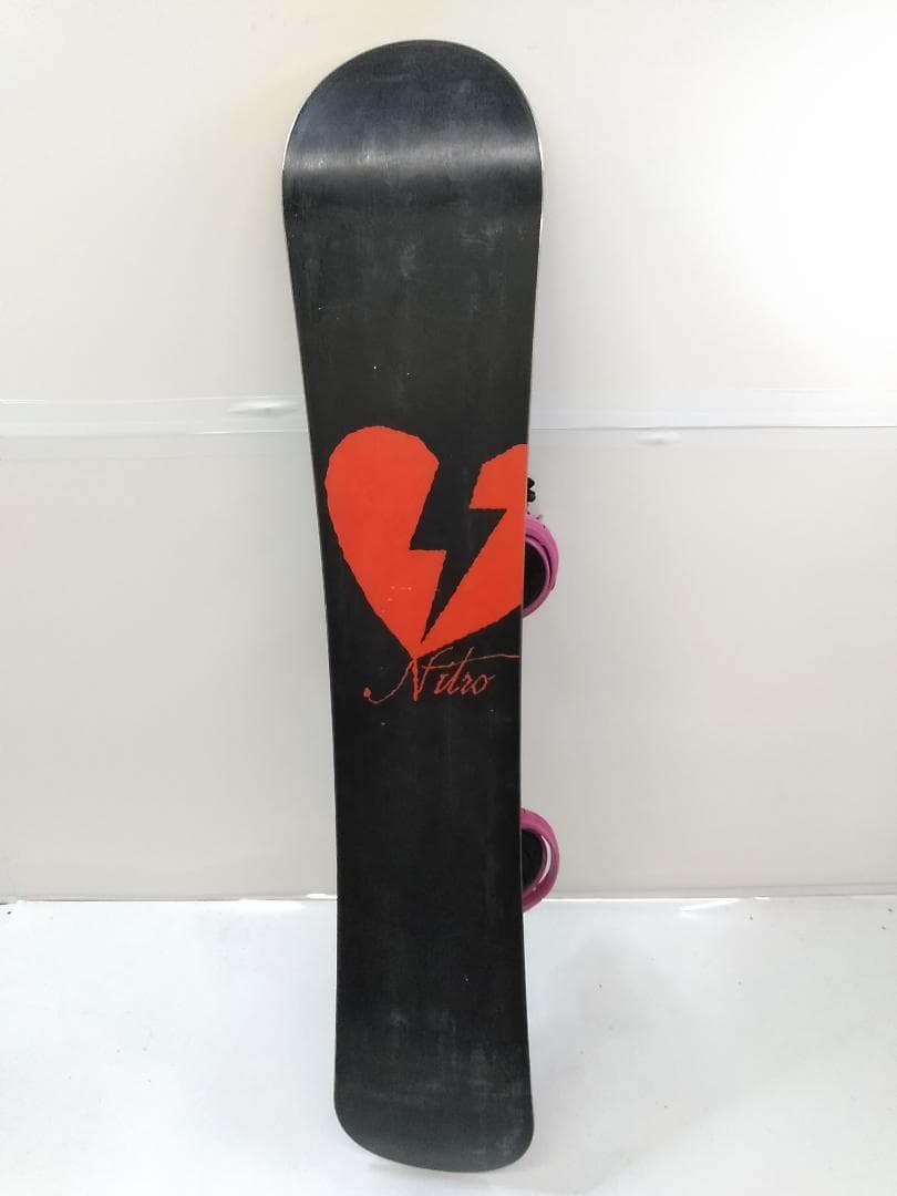 Nitro 143cm レディース スノーボード3点セット ビン S △