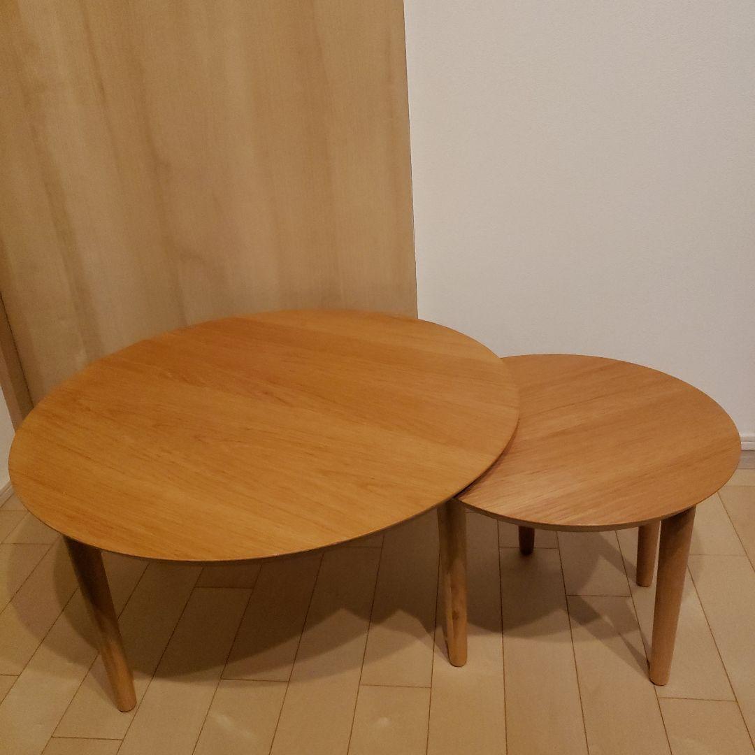 高野木工 バルーンテーブル 69-2枚 ホワイトオーク