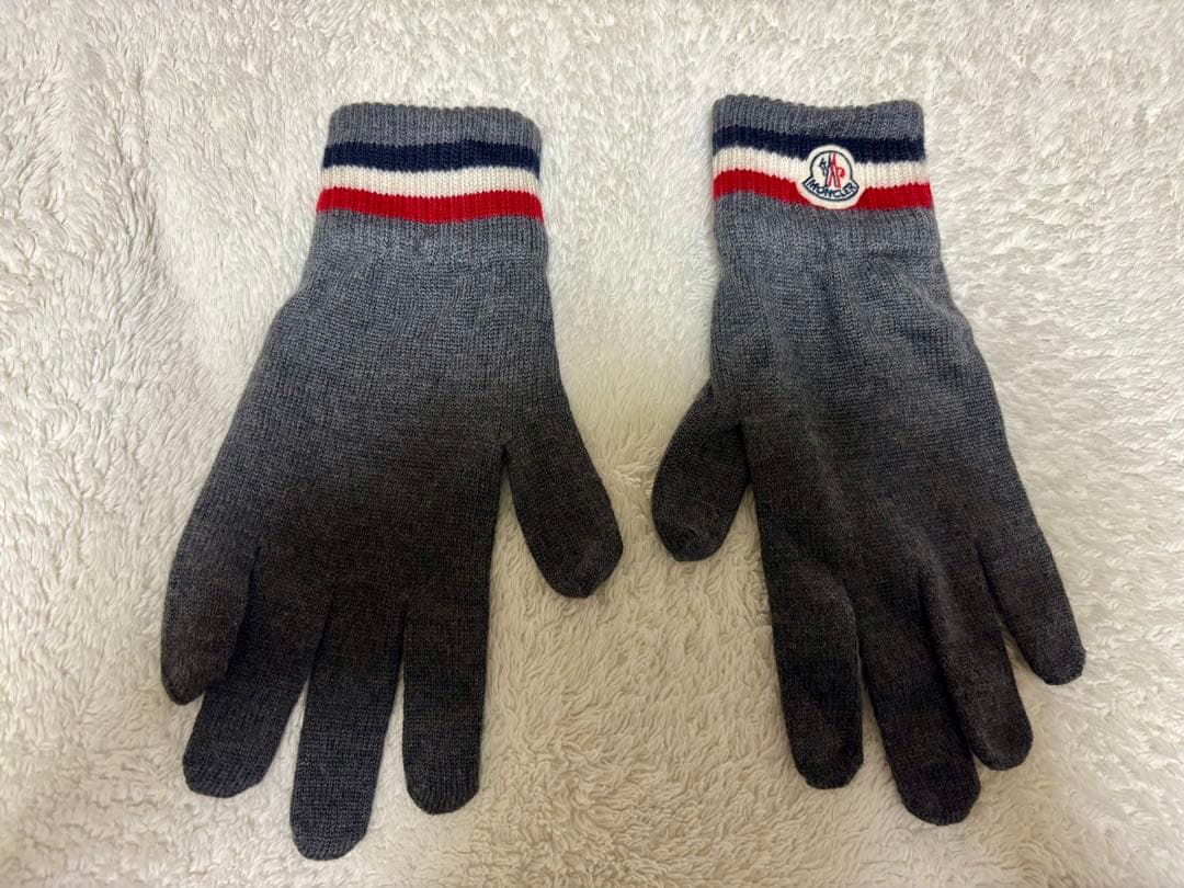 【超美品】モンクレール　メンズ手袋　Lサイズ