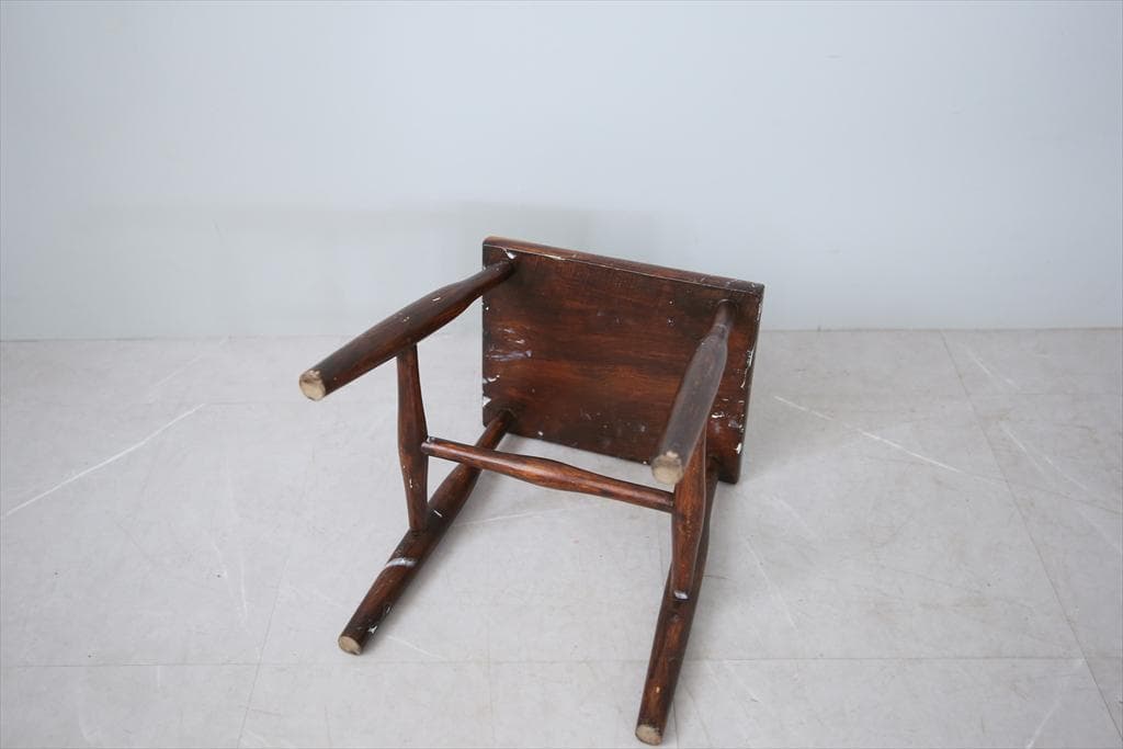 英国アンティーク木製スツール/椅子イス/チェア/花台/飾り棚(79-464)