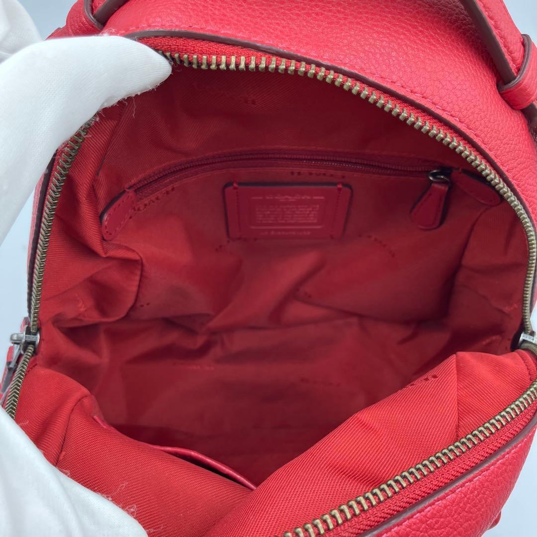 美品✨COACH 31032 レッド ミニリュック バックパック 本革