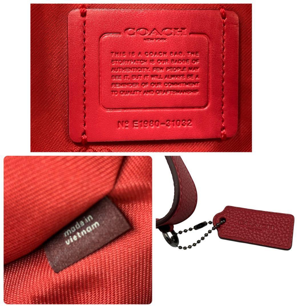 美品✨COACH 31032 レッド ミニリュック バックパック 本革