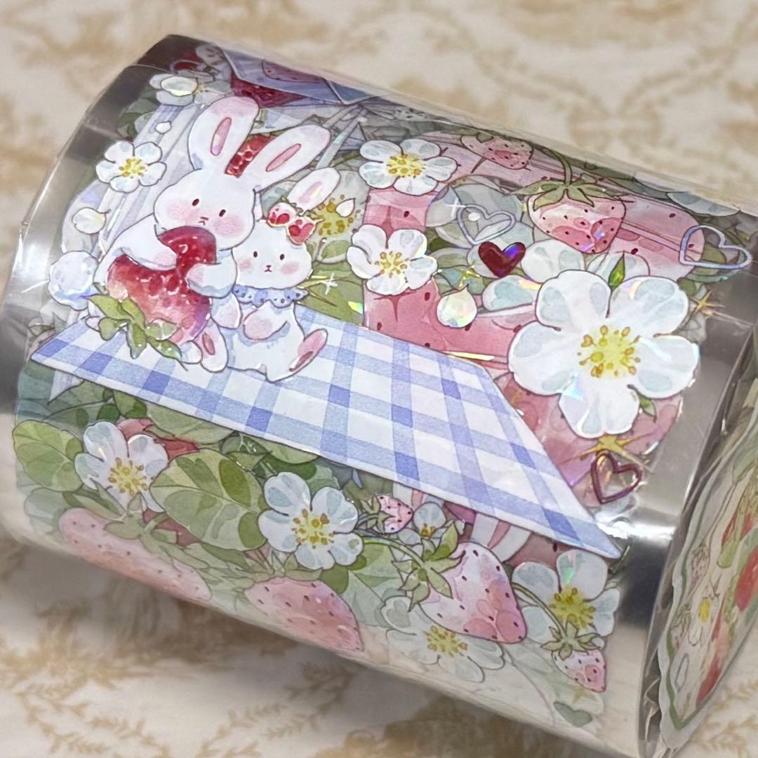 海外 PETテープ マスキングテープ いちごうさぎ