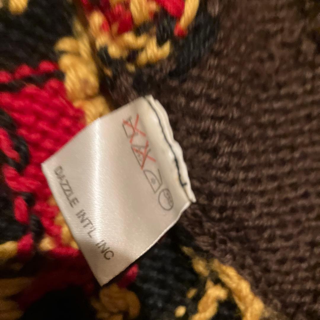 バ*ン様 カーディガン　カウチン　タコ　蛸　ドライボーン　ニット