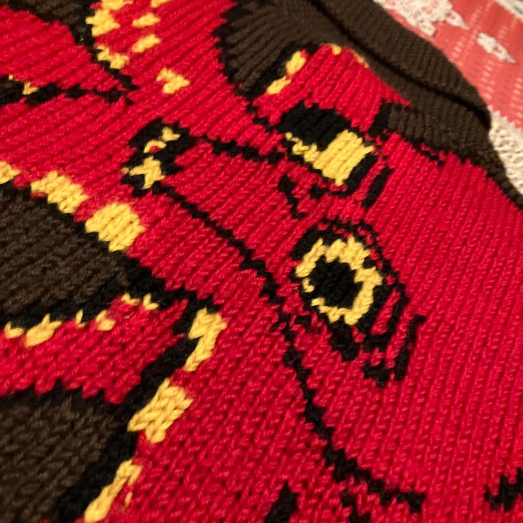 バ*ン様 カーディガン　カウチン　タコ　蛸　ドライボーン　ニット