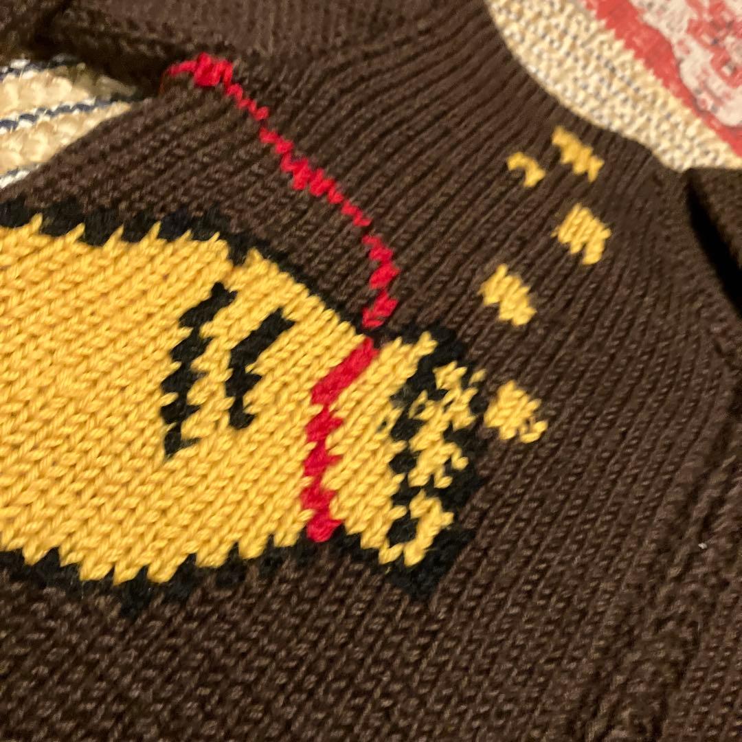 バ*ン様 カーディガン　カウチン　タコ　蛸　ドライボーン　ニット