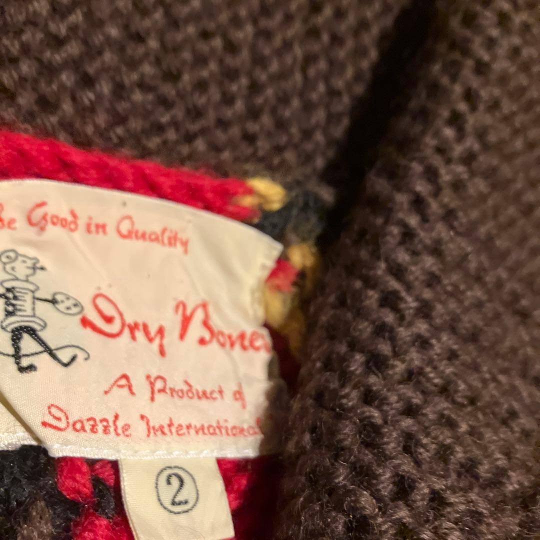 バ*ン様 カーディガン　カウチン　タコ　蛸　ドライボーン　ニット