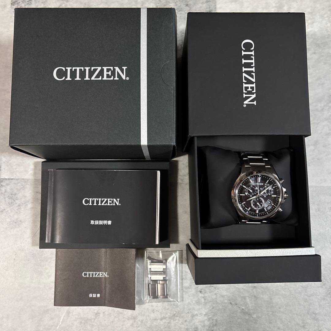 CITIZEN E610 AT3050-51E アテッサ エコ・ドライブ電波時計