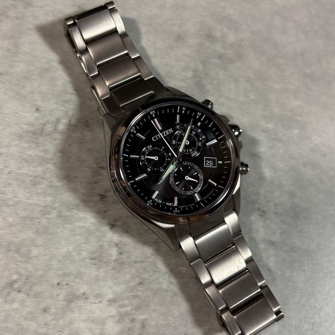 CITIZEN E610 AT3050-51E アテッサ エコ・ドライブ電波時計