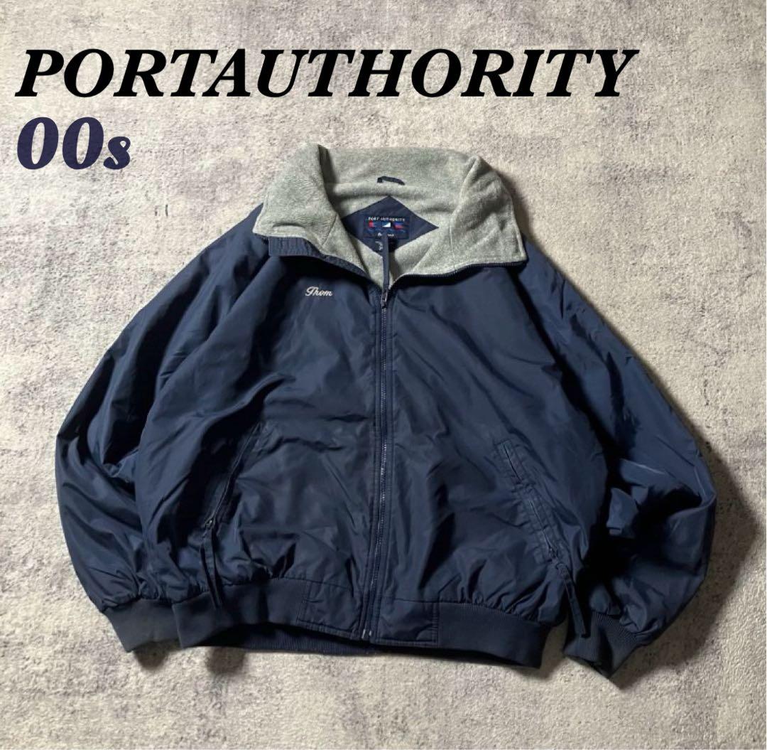00sPORTAUTHORITYウォームアップジャケットネイビーナイロンブルゾン