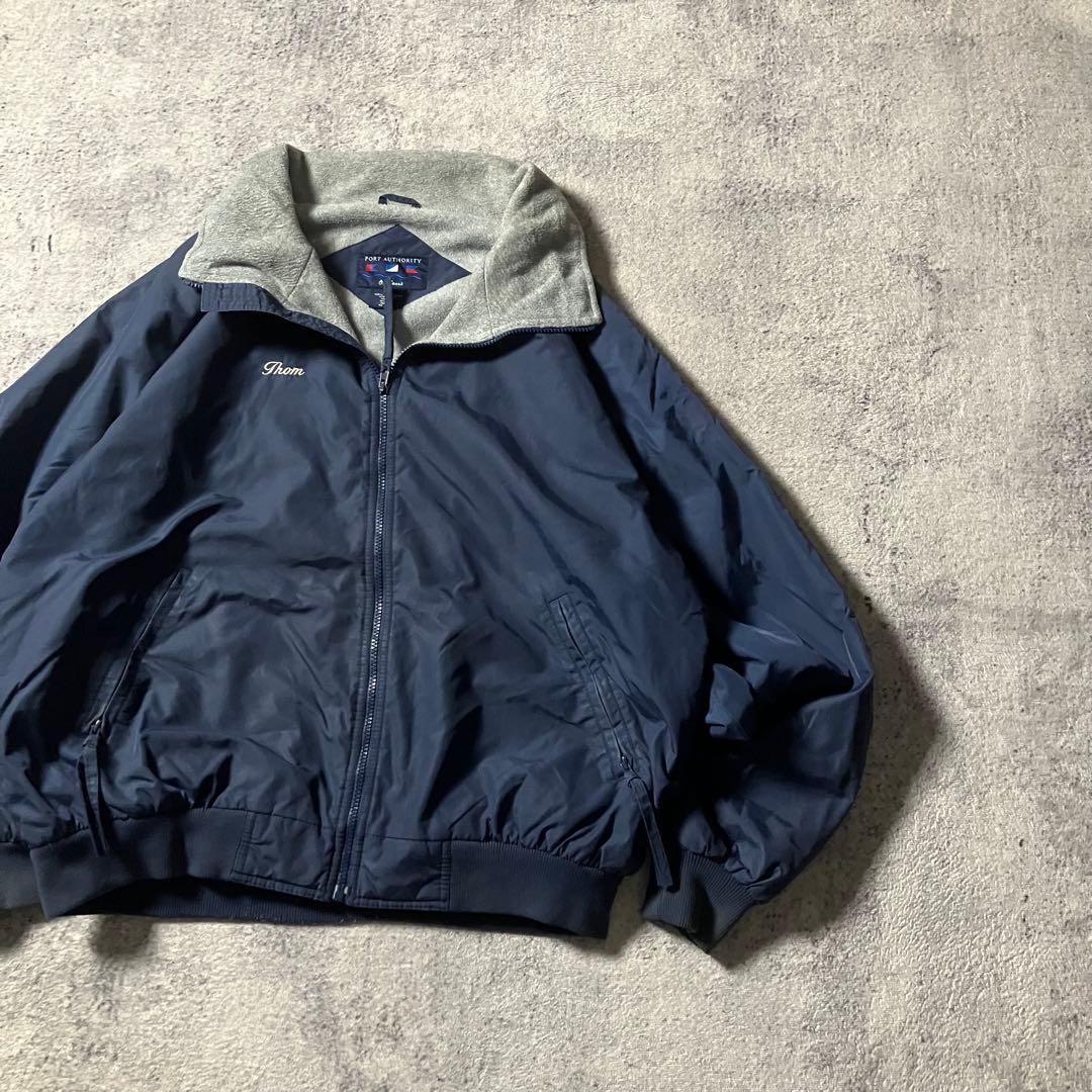 00sPORTAUTHORITYウォームアップジャケットネイビーナイロンブルゾン