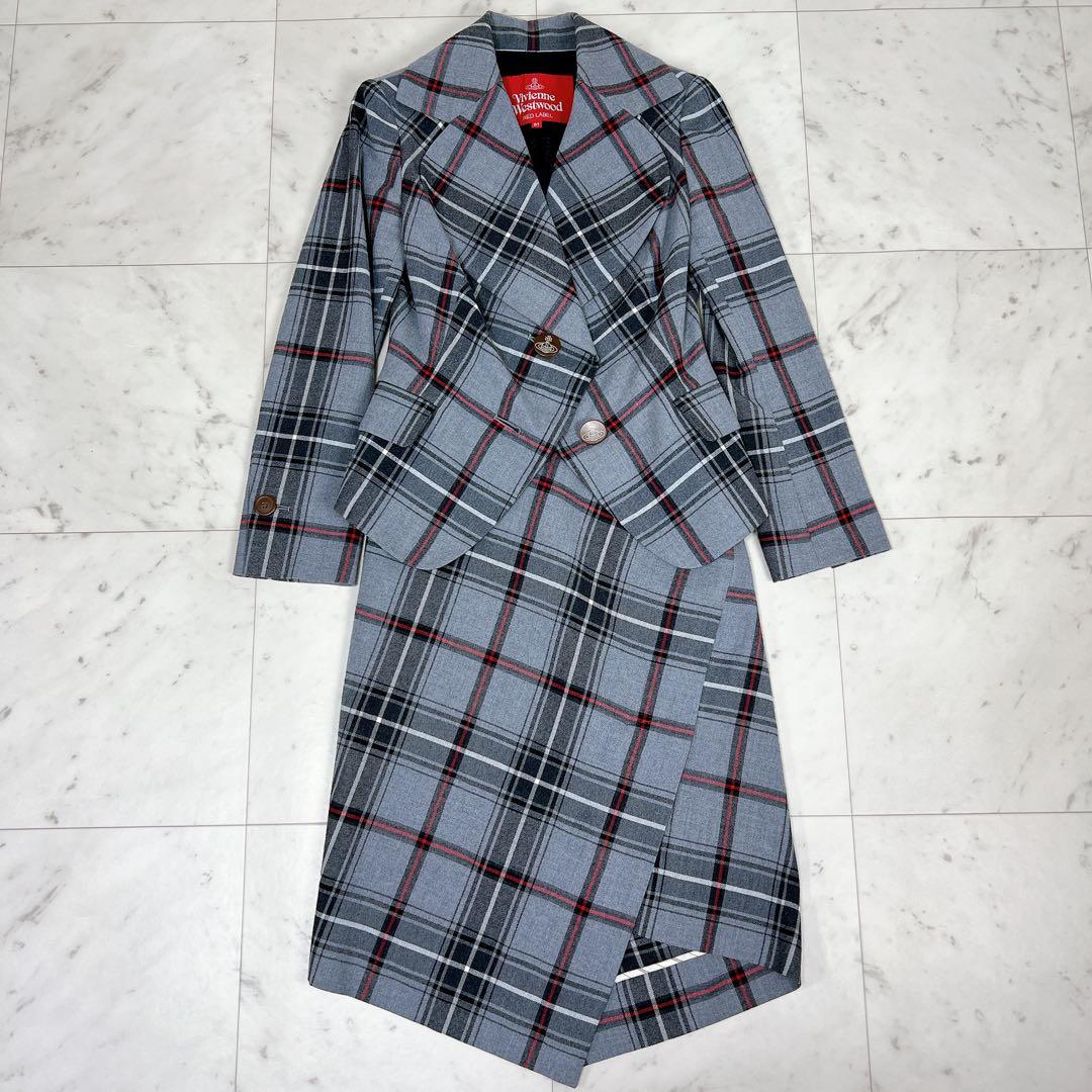 《美品》ヴィヴィアンウエストウッド ラブジャケットセットアップ タータンチェック