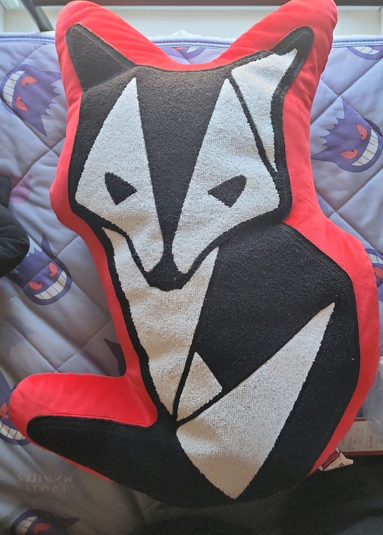 t-mac outing ロゴクッション キツネ レッド