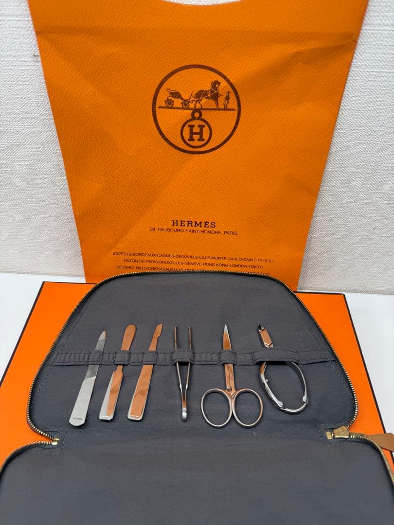 エルメス　グルーミングセット　箱袋あり！ほぼ未使用　ネイルケア