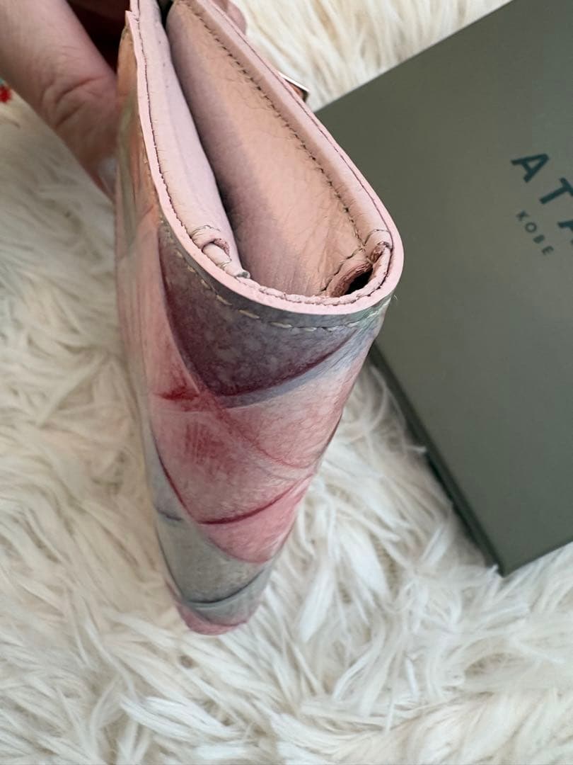 美品♪ ATAO ミリモ　ミニ財布　ブロックパーティ　シャングリラピンク