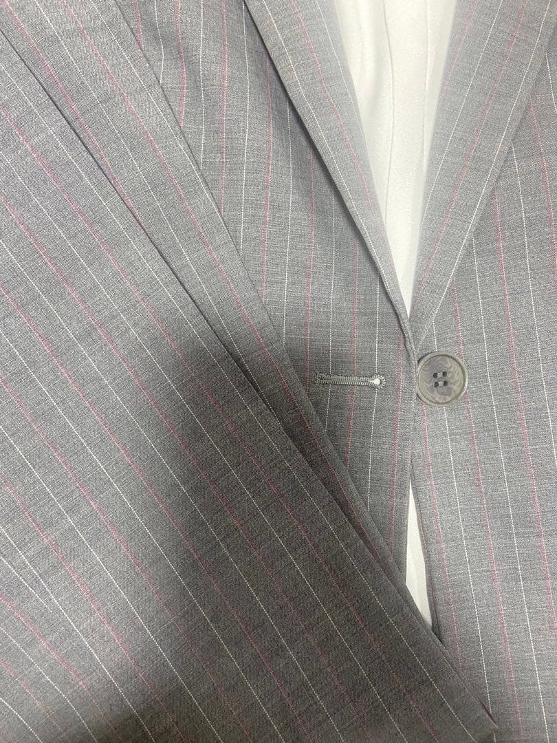 Theoryグレー×ピンク♡パンツセットアップスーツ〻美品