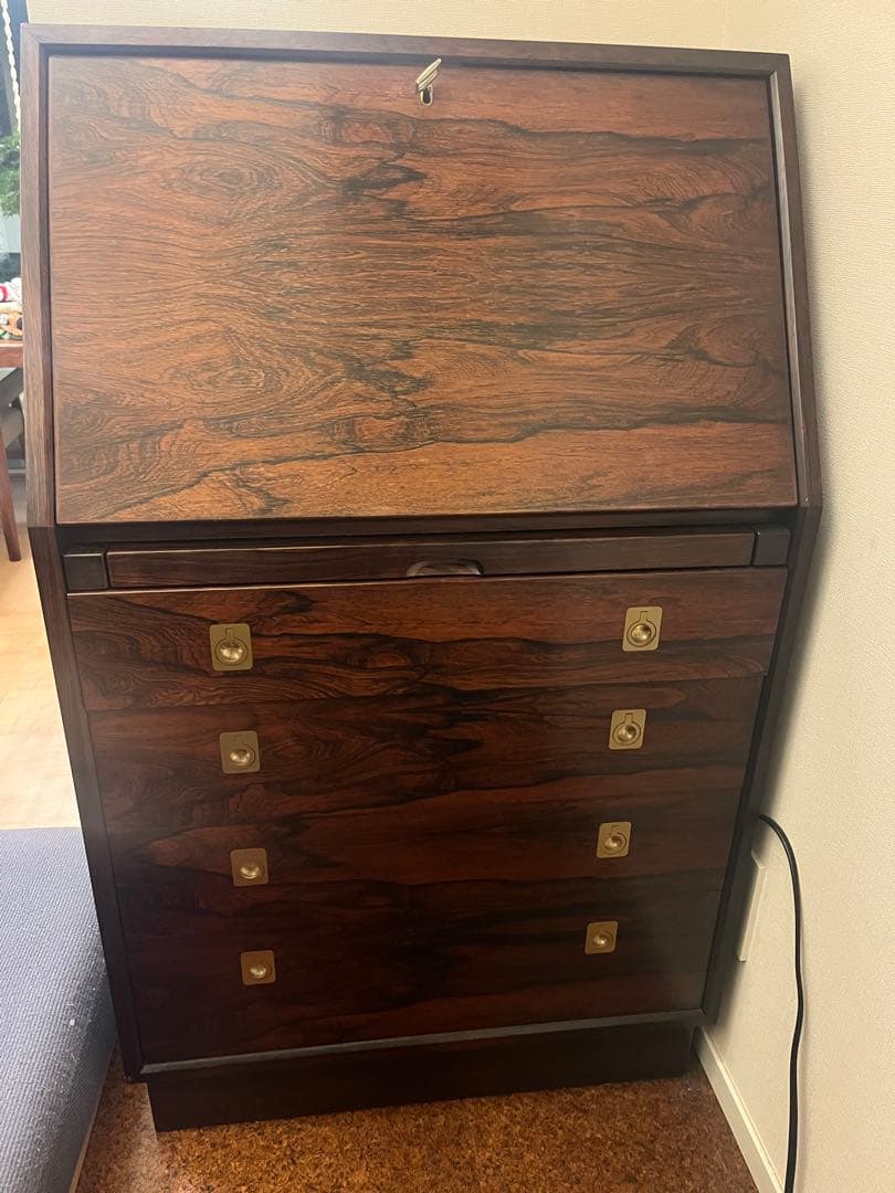 希少材ローズウッド デスク 4引き出し