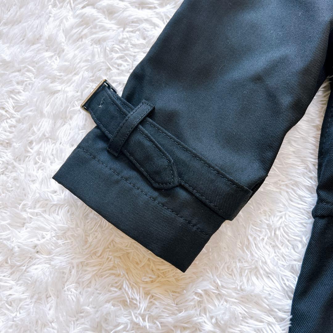 美品　トリココムデギャルソン トレンチコート　ショートブラック　黒