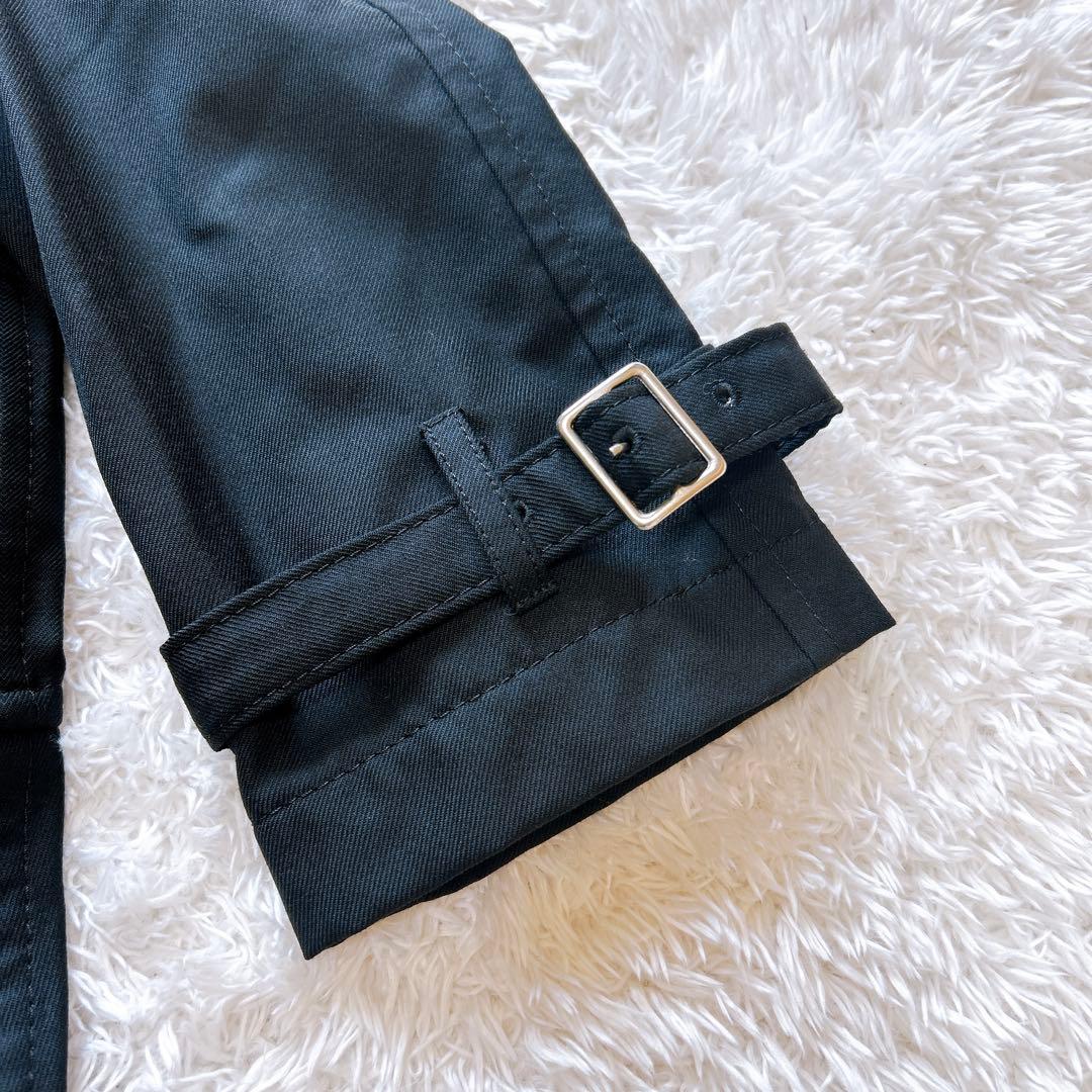 美品　トリココムデギャルソン トレンチコート　ショートブラック　黒