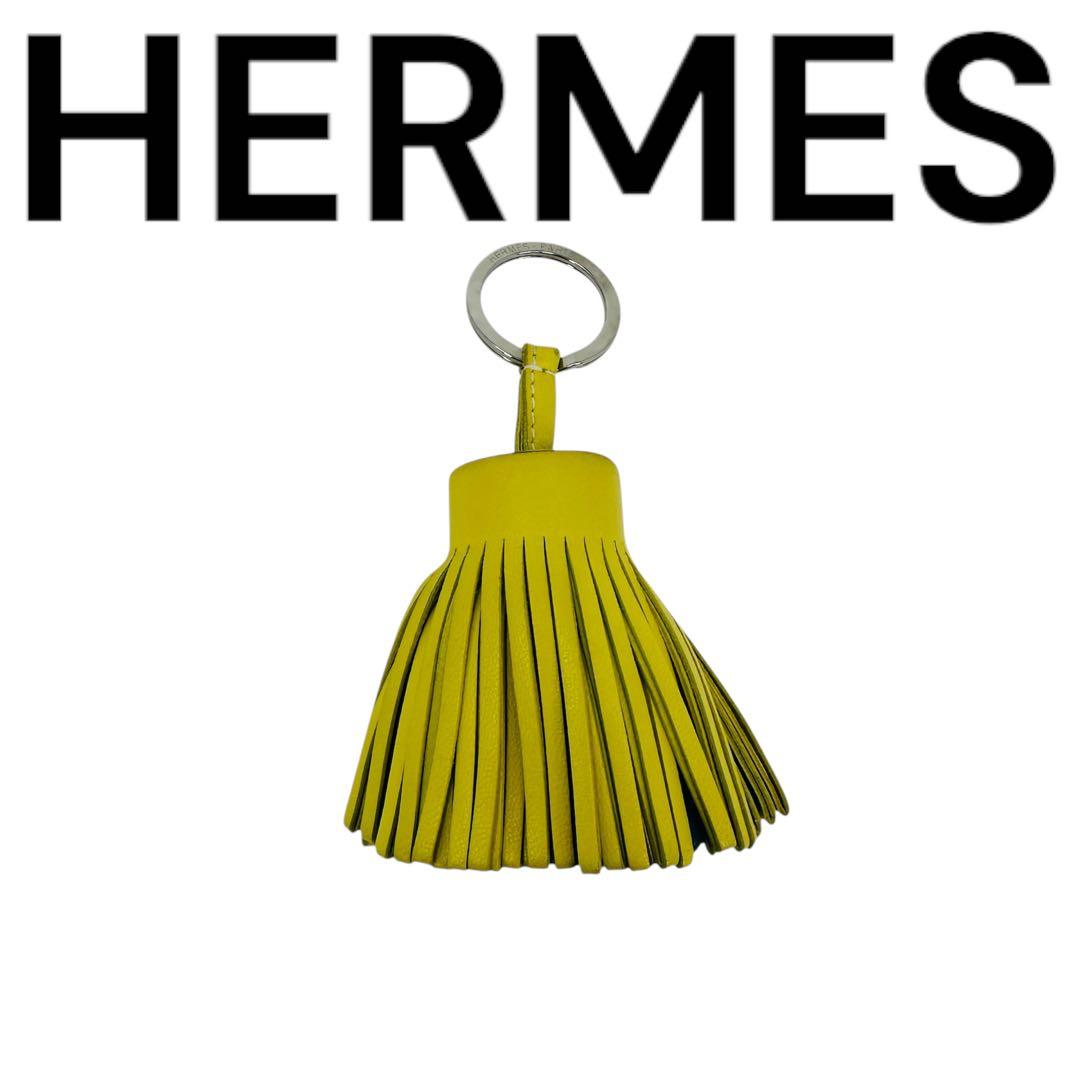 エルメス レザー カルメン フリンジ　キーホルダー キーリング