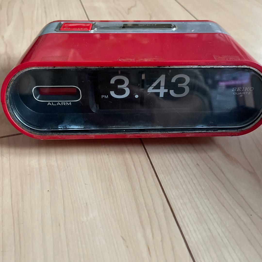 セイコー　昭和レトロ　電池式　パタパタ時計　置き時計