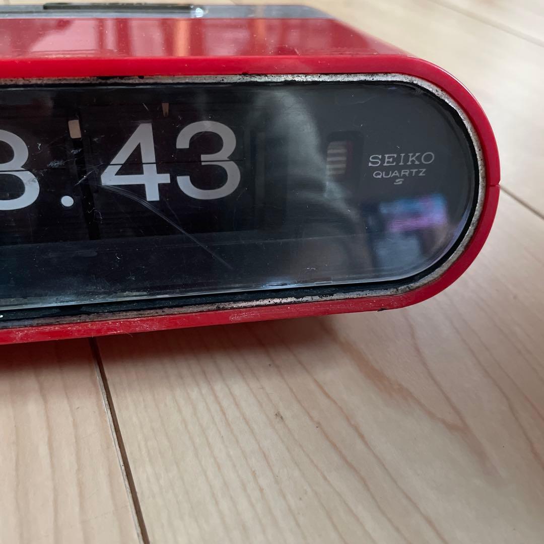 セイコー　昭和レトロ　電池式　パタパタ時計　置き時計