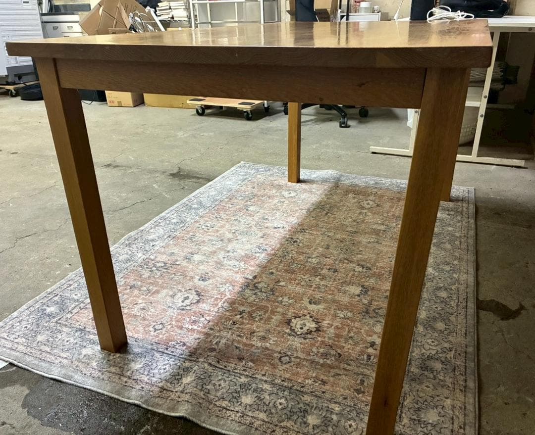 廃盤品 無印良品 無垢材テーブル・オーク材・幅140cm 分解済み