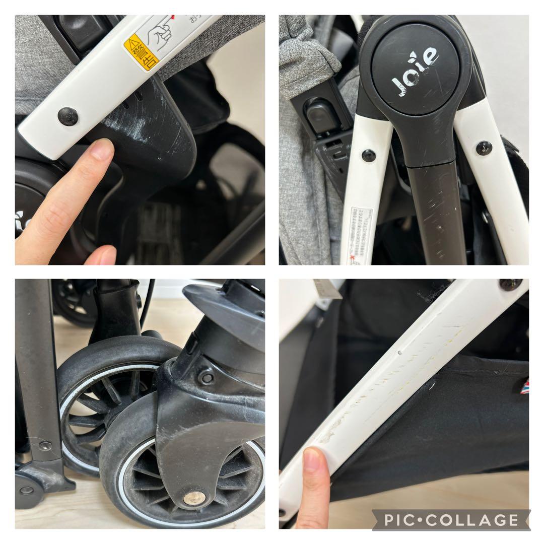 Joie touristベビーカー グレー 取扱説明書・レインカバー・バック付き