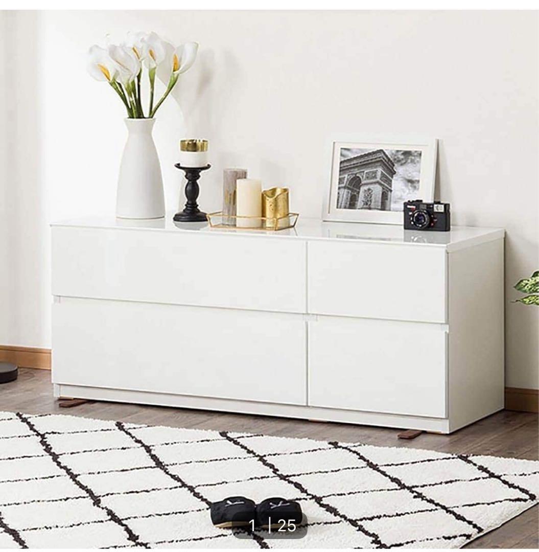 ニトリ　ホワイトキャビネット 4引き出し 収納