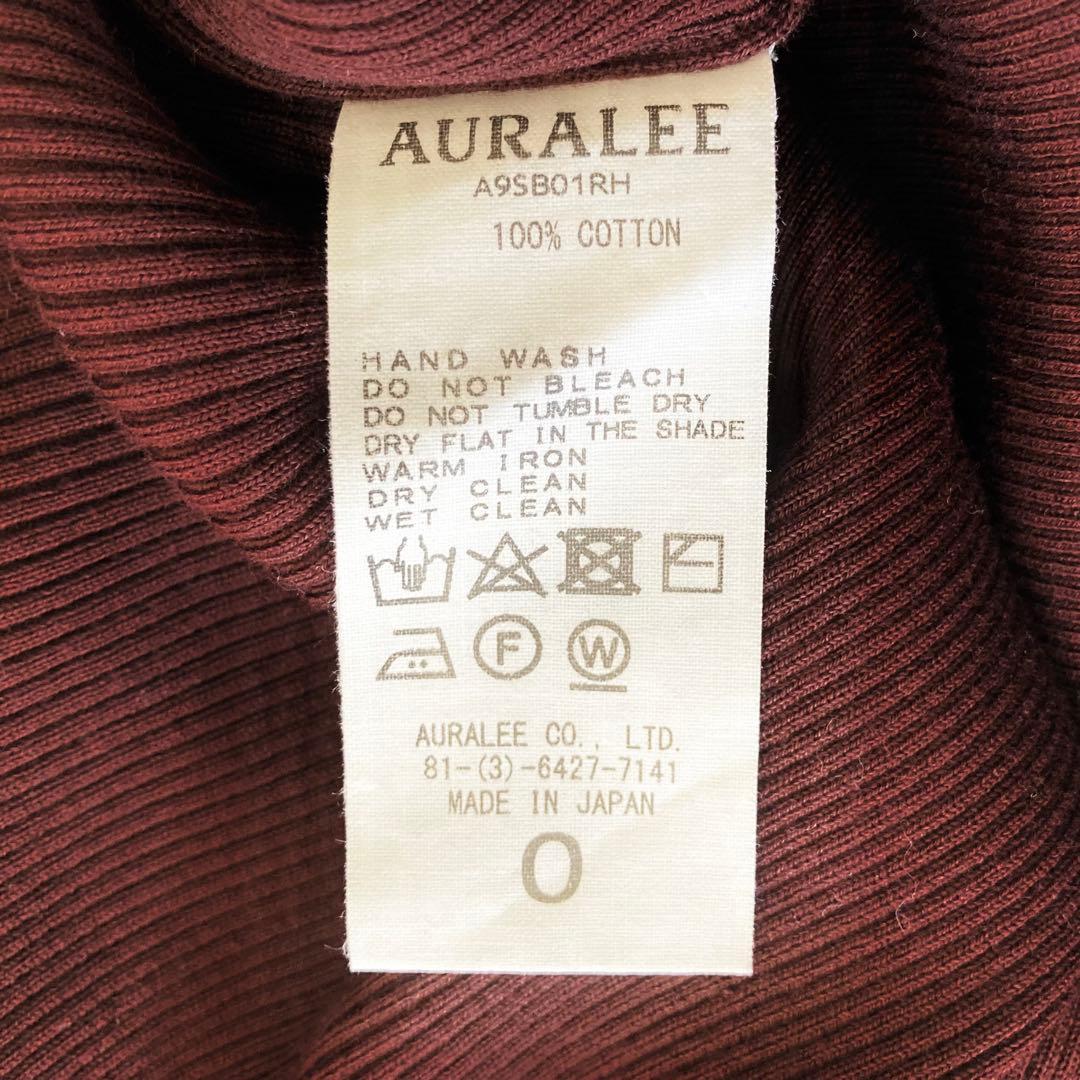 【美品】ロンハーマン オーラリー バーガンディ ギザボート リブ ニット S