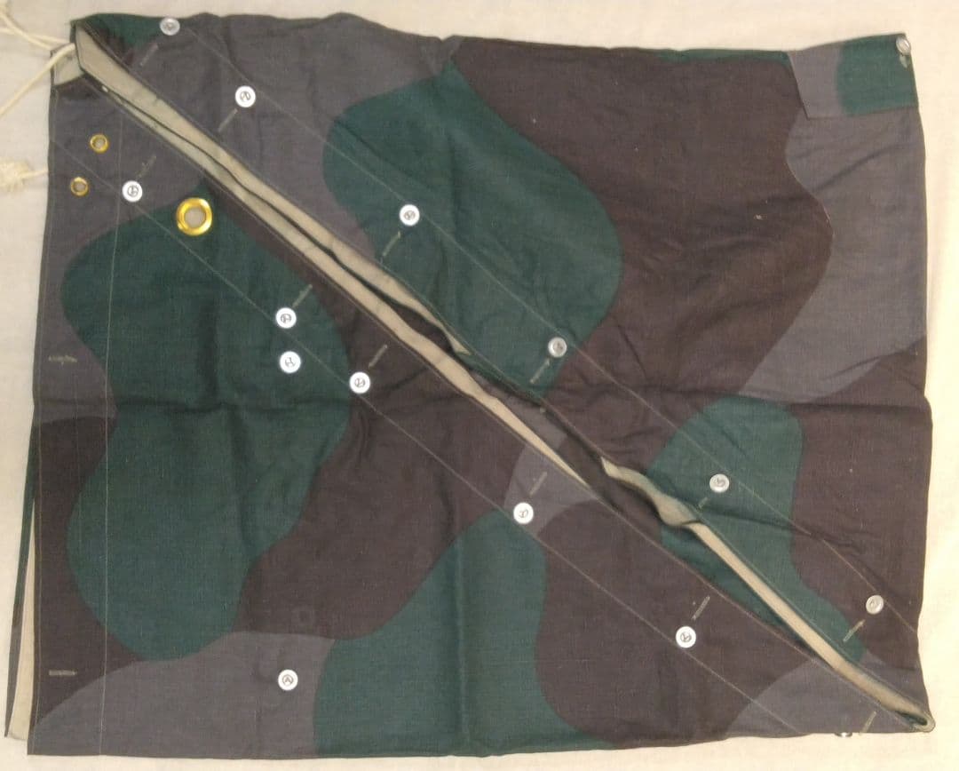 デッドストック スウェーデン軍幕 テントシート 1枚 B 迷彩 カモフラージュ