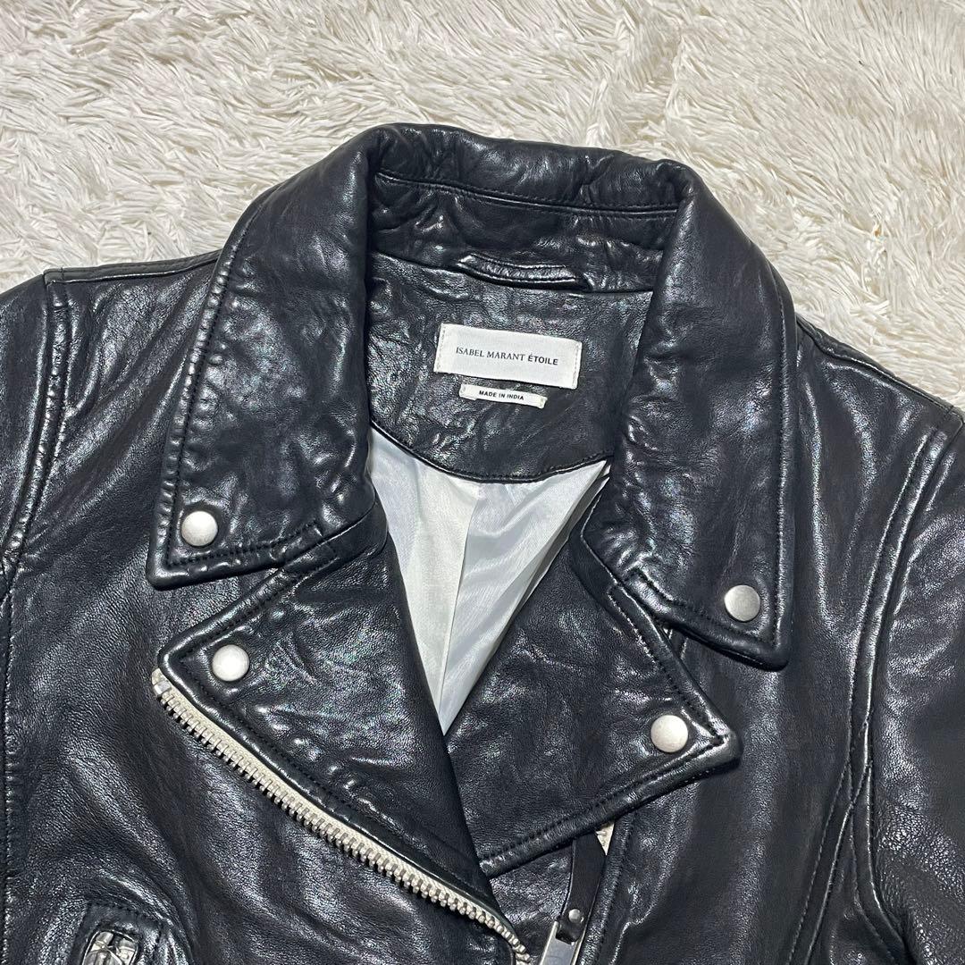 イザベルマランエトワール レザージャケット ダブル ライダース ラム革 34