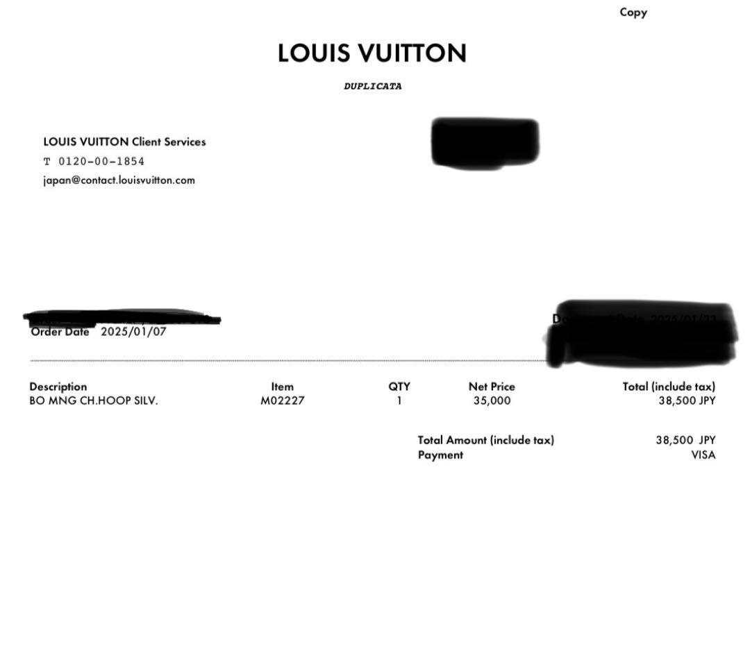 新品未使用　正規品　ルイヴィトン　モノグラム　フープピアス　ロゴ