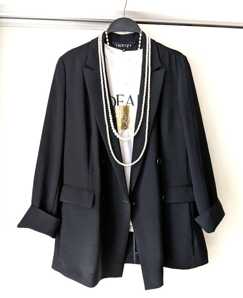 【極美品】INDIVI　インディヴィ　ジャケット　パンツ セットアップ　13号