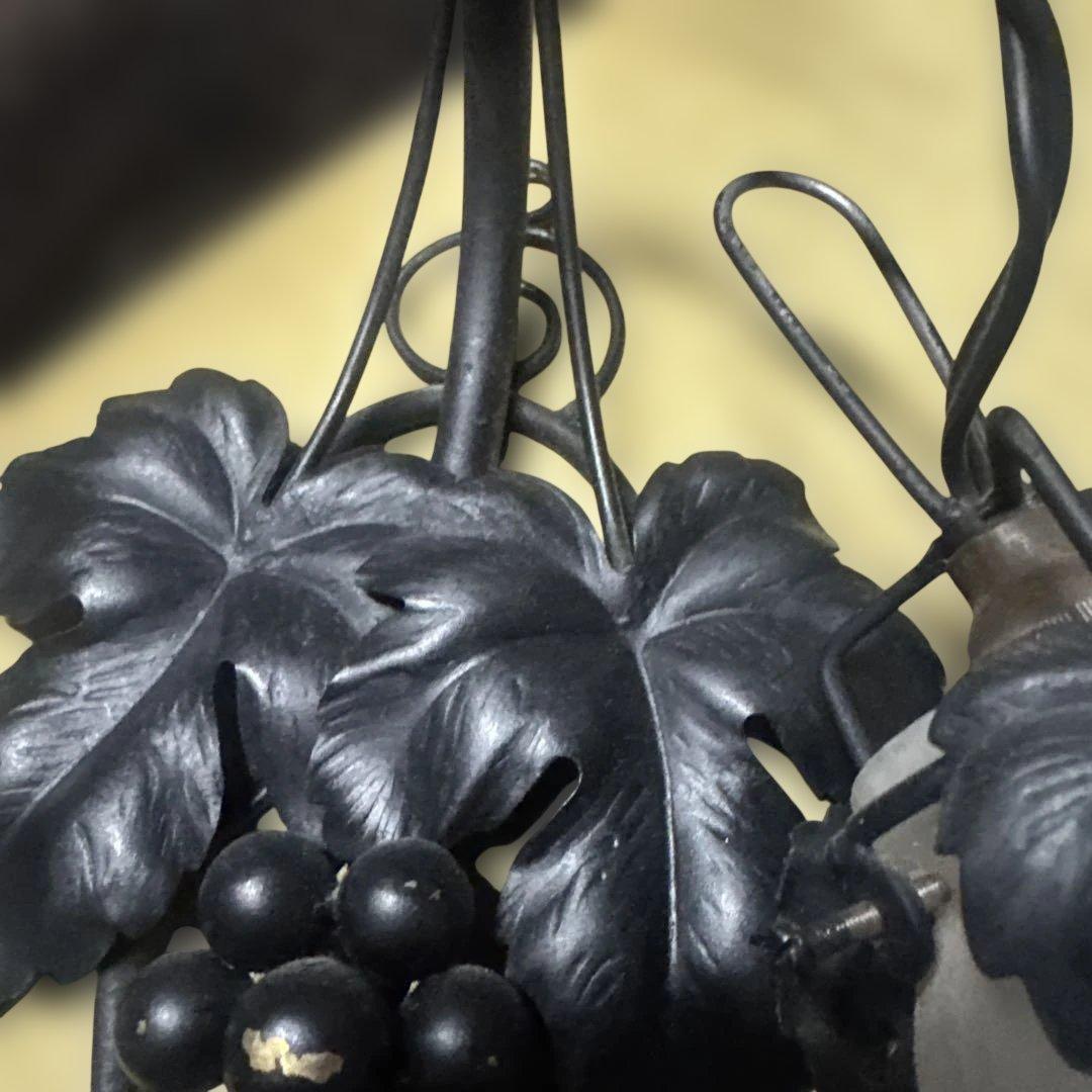 アンティークランプ フラワーモチーフ　ミューラー兄弟　吊り下げライト