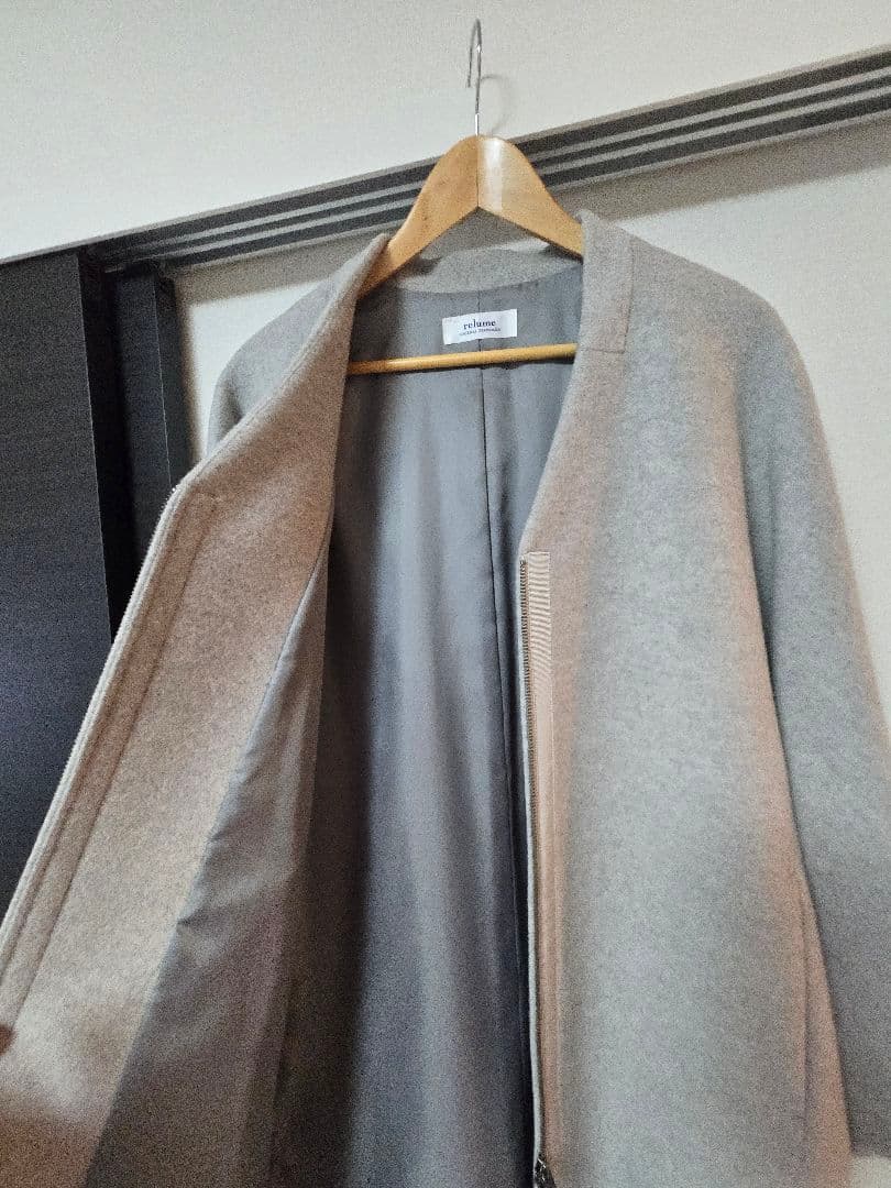 【未使用】JOURNAL STANDARDrelumeグレー ジップアップコート