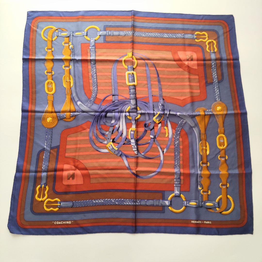 エルメス 23SS 復刻デザイン シルク スカーフ Coaching カレ90